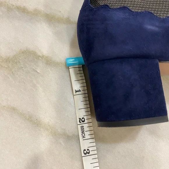 Chloe Heels size 40 Navy Suede Black Mesh - Picture 15 of 16